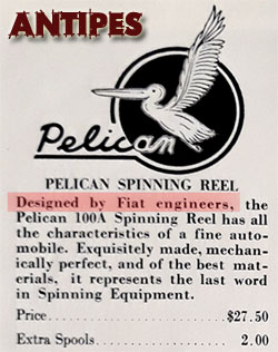 Pelican 100 nel catalogo ORVIS n.94 del 1950