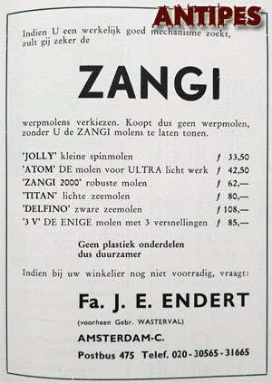 Zangi - 1959 pubblicità da una rivista Olandese