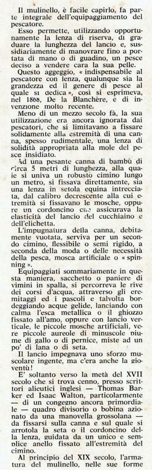 Il Mulinello - rivista Pesca Sport novembre 1959