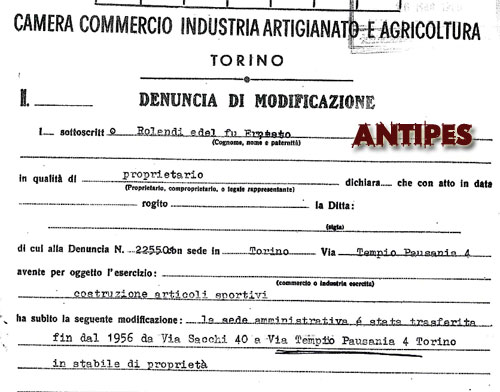 ALCEDO comunicazione CCIAA TO 10 maggio 1969