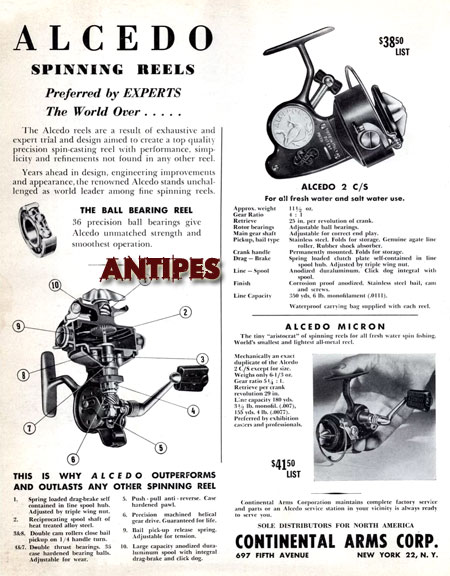 ALCEDO 2CS e Micron - pubblicità USA 1954 