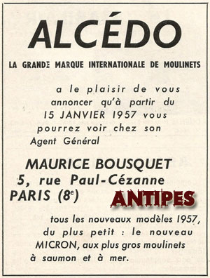 Alcedo pubblicità rivista francese gennaio 1957