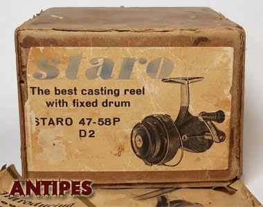 REELS: (5) Collection of 5 vintage spinning reels, a Staro Switzerland allo
