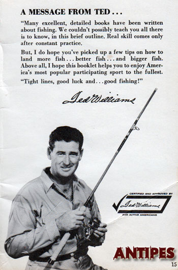 Ted Williams - brochure febbraio 1962