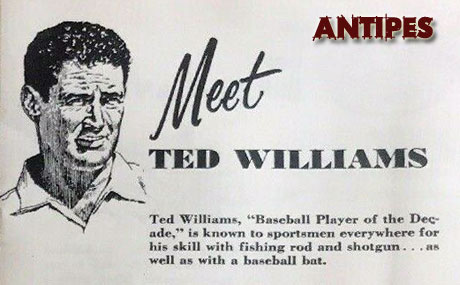 Ted Williams - giocatore professionista di baseball ma anche famoso pescatore e cacciatore