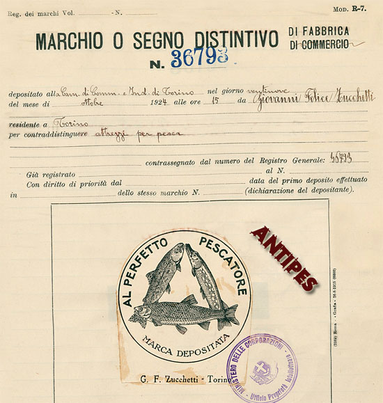 Zucchetti - brevetto marchio impresa - ottobre 1927